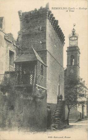 CPA FRANCE 30 " Remoulins, L'Horloge et la Tour".