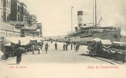 CPA TURQUIE "Constantinople, Quai de Galata"