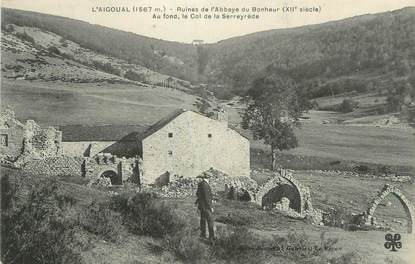 CPA FRANCE 30 " L'Aigoual, Ruines de l'Abbaye du Bonheur".