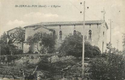 CPA FRANCE 30 " St Jean de Pin, L'église".