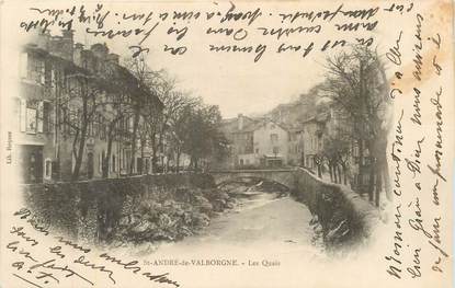 CPA FRANCE 30 " St André de Valborgne, Les quais".