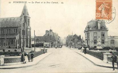 CPA FRANCE 62 "Wimereux, le Pont et la rue Carnot"