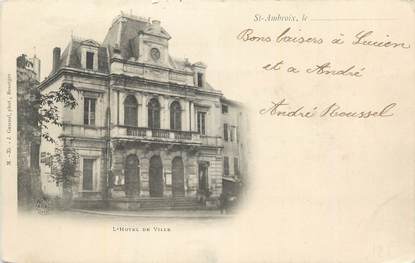 CPA FRANCE 30 " St Ambroix, Hôtel de Ville".