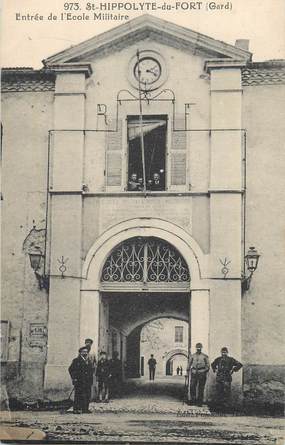 CPA FRANCE 30 " St Hippolyte du Fort, Entrée de l'école militaire".