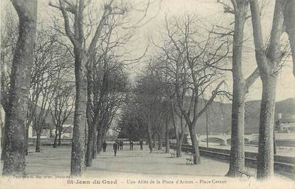 CPA FRANCE 30 " St Jean du Gard, Une allée de la place d'armes".