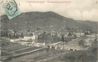 CPA FRANCE 30 " St Jean du Gard, Vue générale prisse de Cabrières".