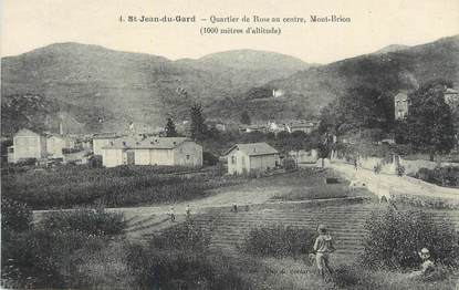 CPA FRANCE 30 " St Jean du Gard, Quartier de rose au centre, Mont Brion".