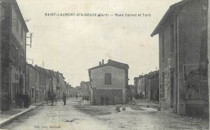 CPA FRANCE 30 " St Laurent d'Aigouze, Rue Carnot ".