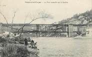 30 Gard CPA FRANCE 30 " Tamaris les Forges, Le pont suspendu sur le Gardon".