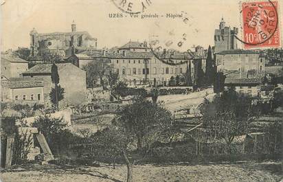 CPA FRANCE 30 " Uzès, Vue générale, Hôpital".