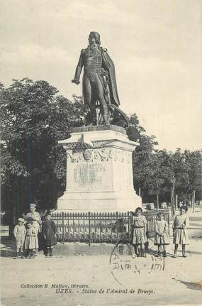 CPA FRANCE 30 " Uzès, Statue de l'Amiral de Brueys".