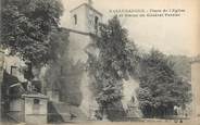 30 Gard CPA FRANCE 30 " Valleraugue, Place de l'église et statue du Général Perrier".