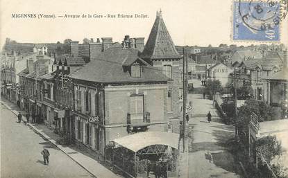 CPA FRANCE 89 "Migennes, avenue de la gare, rue Etienne Dollet"