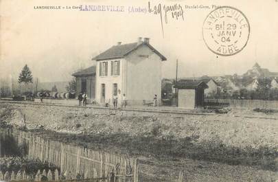 CPA FRANCE 10 " Landreville, La gare".
