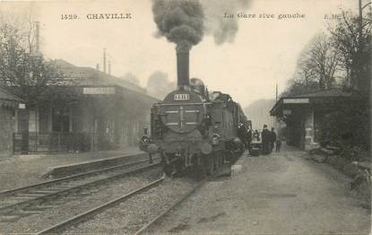 CPA FRANCE 92 "Chaville, la gare rive gauche" / TRAIN