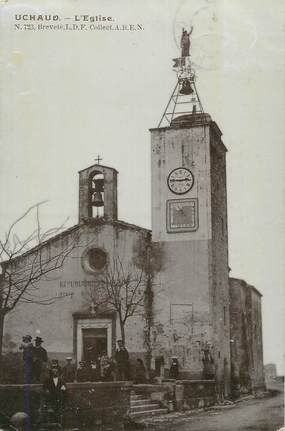 CPA FRANCE 30 " Uchaud, L'église".