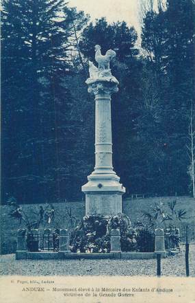 CPA FRANCE 30 " Anduze, Le monument aux morts".