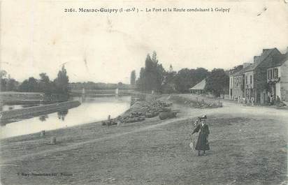 CPA FRANCE 35 " Messac Guipry, Le port et la route conduisant à Guipry".