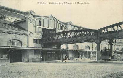 CPA FRANCE 75 "Paris 14ème, L'ancienne gare d'Orléans et le métropolitain".