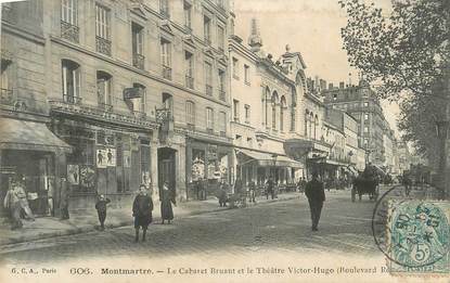 CPA FRANCE 75 "Paris 18ème, Montmartre, le Cabaret Bruant et le Théâtre Victor Hugo".