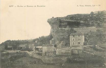 CPA FRANCE 84 " Apt, Le rocher de Rocsalière".