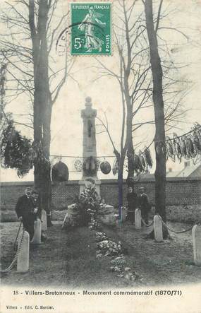 CPA FRANCE 80 " Villers Bretonneux, Le monument aux morts".