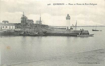 CPA FRANCE 56 " Quiberon, Phare et pointe de Port Haliguen".