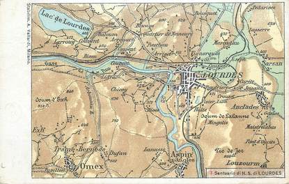 CPA FRANCE 65 " Carte géographique".