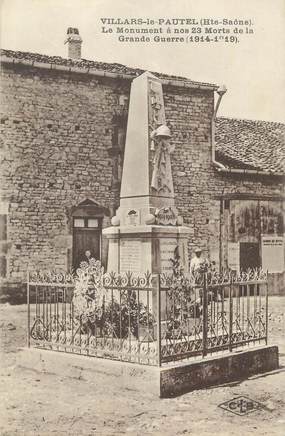 CPA FRANCE 70 " Villars le Pautel, Le monument aux morts".