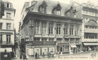 CPA FRANCE 76 " Rouen, Vieille maison place de la Cathédrale".