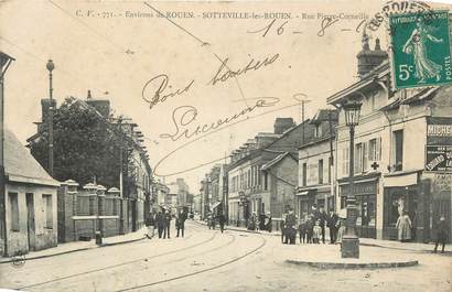 CPA FRANCE 76 "Sotteville les Rouen, Rue Pierre Corneille".