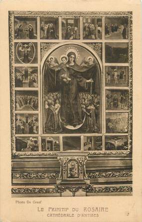 CPA FRANCE 06 " Antibes, La cathédrale, le primitif du rosaire".