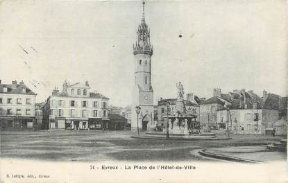 CPA FRANCE 27 " Evreux, La place de l'Hôtel de Ville".