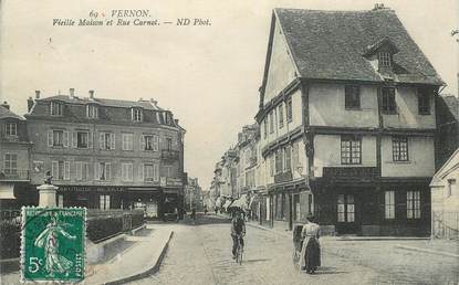 CPA FRANCE 27 "Vernon, vieille maison et rue Carnot"