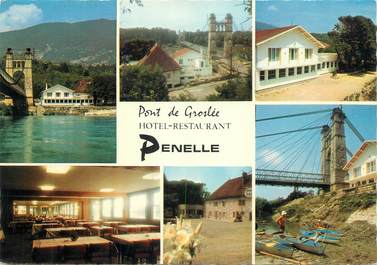 CPSM FRANCE 01 " Pont de Groslée, Hôtel Restaurant Penelle".