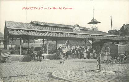 CPA FRANCE 77 "Montereau, le marché couvert"
