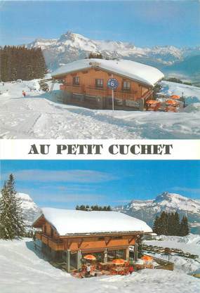 CPSM FRANCE 74 " Combloux, Bar restaurant Au Petit Cuchet".