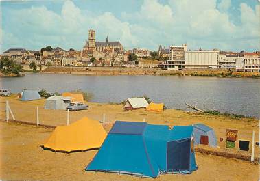 CPSM FRANCE 58 " Nevers, Le terrain de camping sur les bords de la loire".