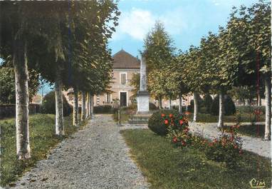 CPSM FRANCE 32 " Castera-Verduzan, Le jardin public et le groupe scolaire".