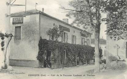 CPA FRANCE 46 " Concots, Café de la terrasse Laulmet et Terrisse".