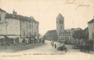 46 Lot CPA FRANCE 46 " Gourdon, Place et église des Cordeliers".