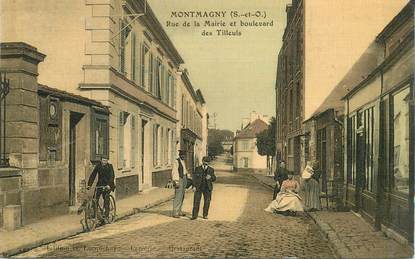 CPA FRANCE 95 "Montmagny, rue de la Mairie et bld des Tilleuls"