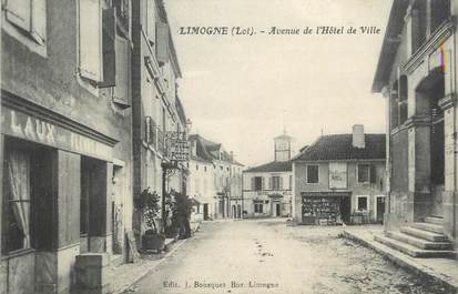 CPA FRANCE 46 "Limogne, Avenue de l'Hôtel de Ville".