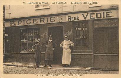 CPA FRANCE 76 "La Bouille, l'Epicerie René Védié"