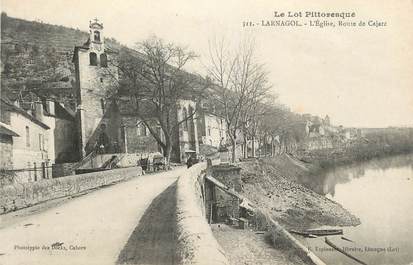 CPA FRANCE 46 "Larnagol, L'église route de Carjac".