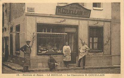 CPA FRANCE 76 "La Bouille, la Charcuterie R. Gouellain"
