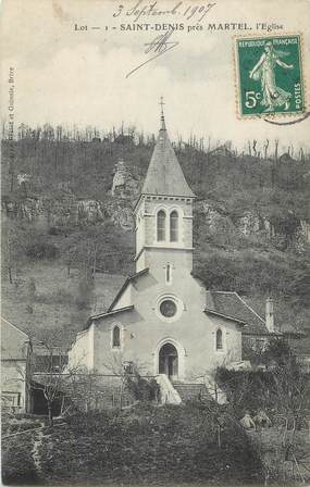 CPA FRANCE 46 "St Denis Martel, L'église".