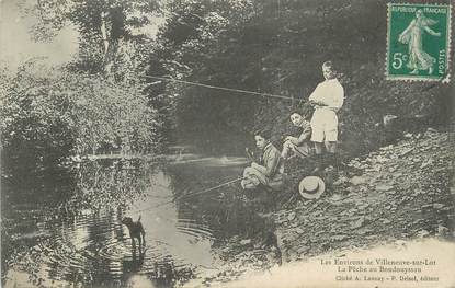 CPA FRANCE 47 "Environs de Villeneuve sur Lot, La pêche au Bondouyssau".