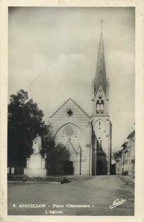 CPSM FRANCE 47 "Aiguillon, Place Clémenceau, l'église".