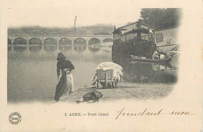 CPA FRANCE 47 "Agen, Pont canal".